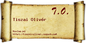 Tiszai Olivér névjegykártya