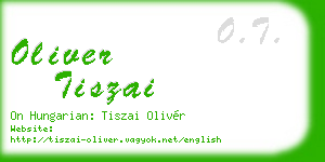 oliver tiszai business card