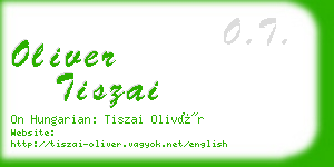 oliver tiszai business card